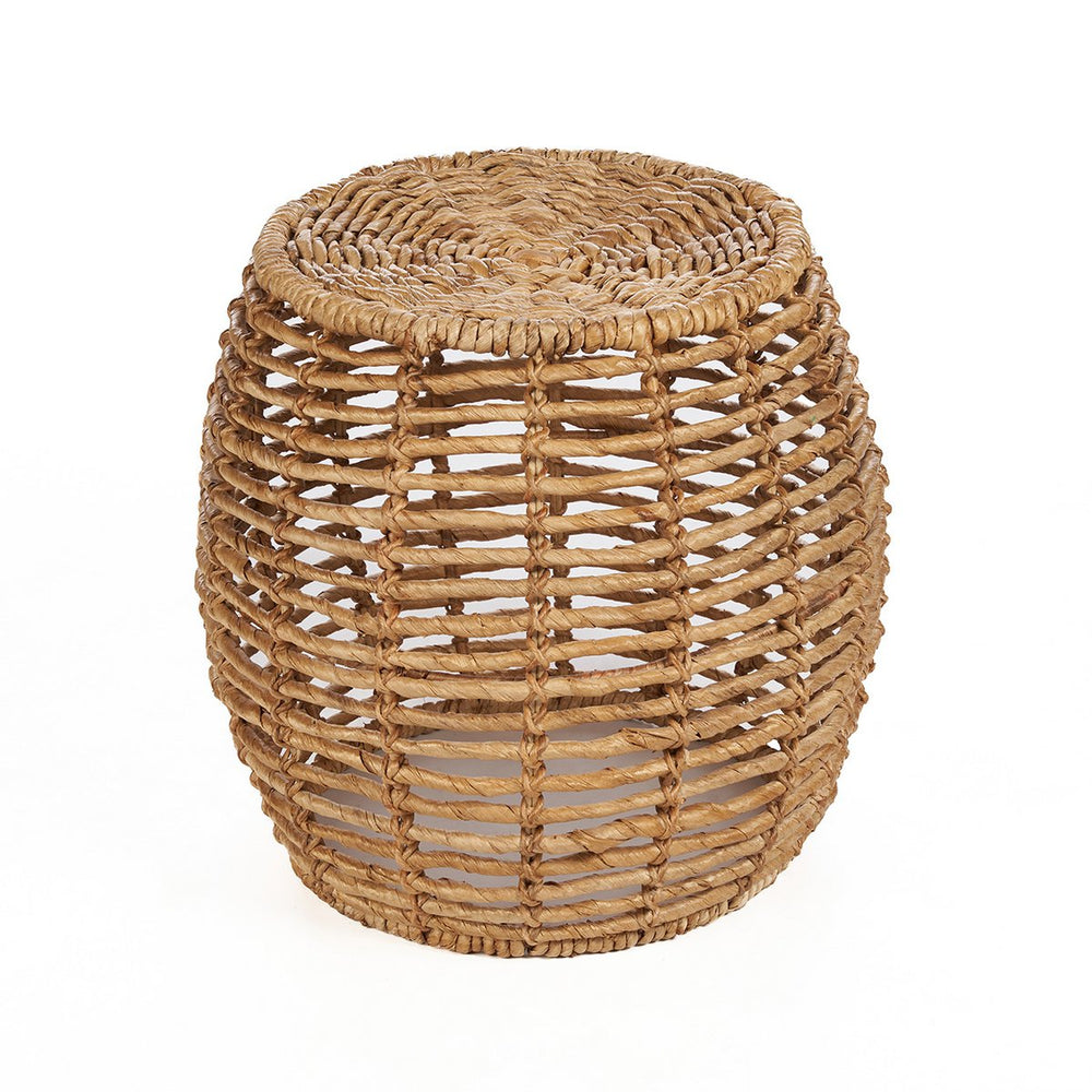 Brown woven banana leaf round stool