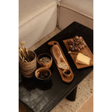Natural teak wood bread plate