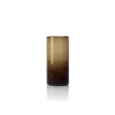 Brown handblown glass tumbler