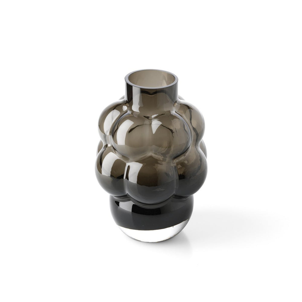 Dark grey recycled glass grape vase