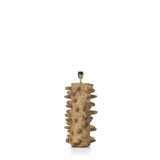Mud brown papier-mâché table lamp