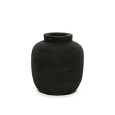 Black terracotta vase