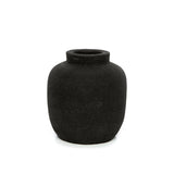 Black terracotta vase