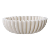 Beige polyresin decorative bowl