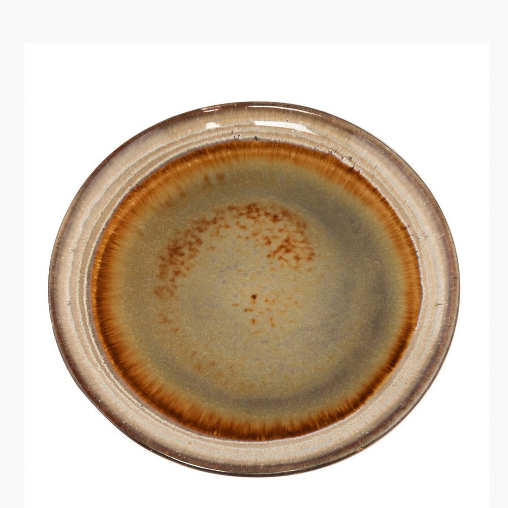 Terracotta stoneware salad plate