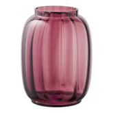 Smoked red mouth-blown glass vase