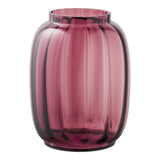 Smoked red mouth-blown glass vase