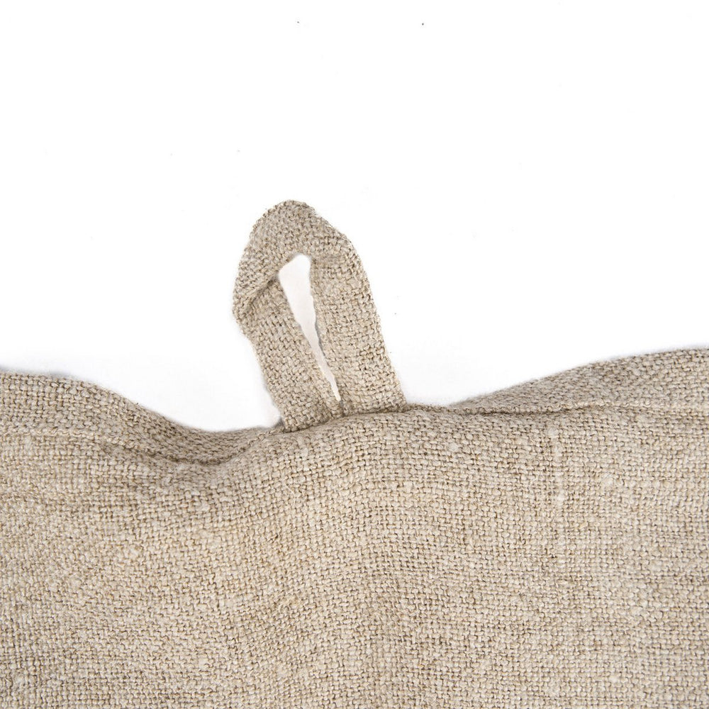 Natural black linen kitchen towel