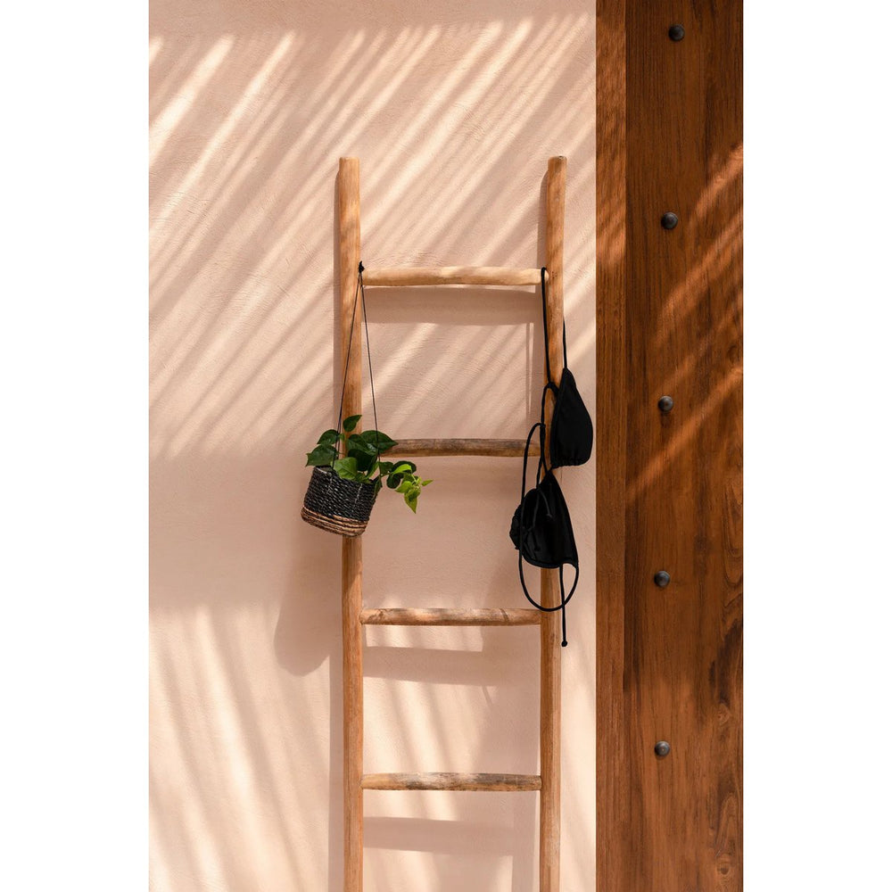 Natural wood ladder