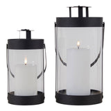 Black steel and glass lantern