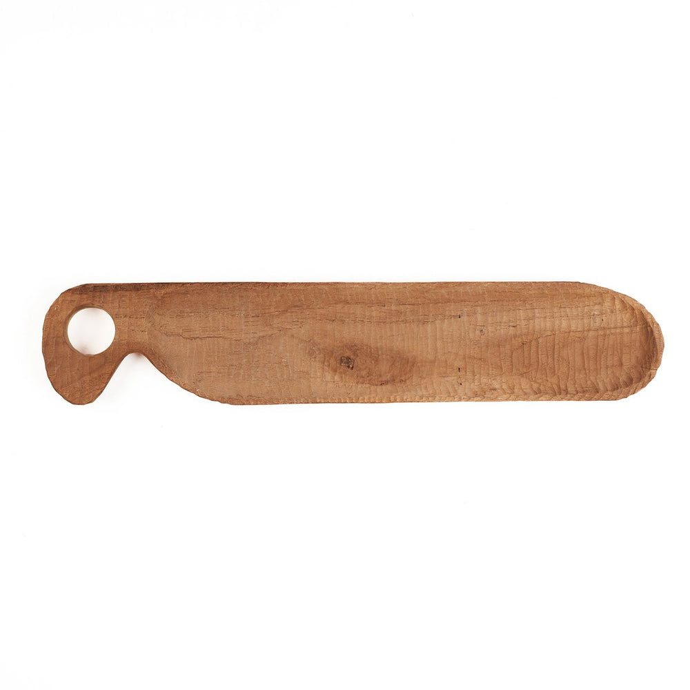 Natural teak wood bread plate