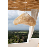 Natural handwoven rattan cloud pendant light shade