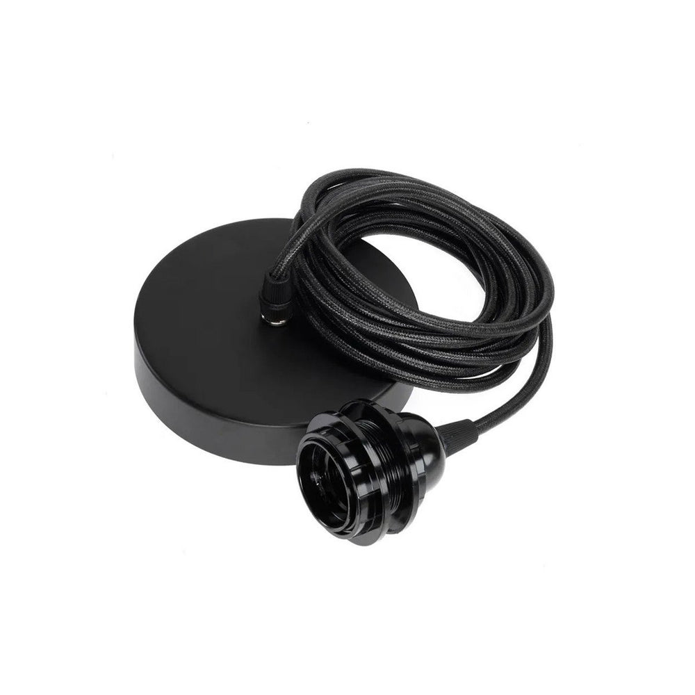 Black cotton ceiling lamp fitting