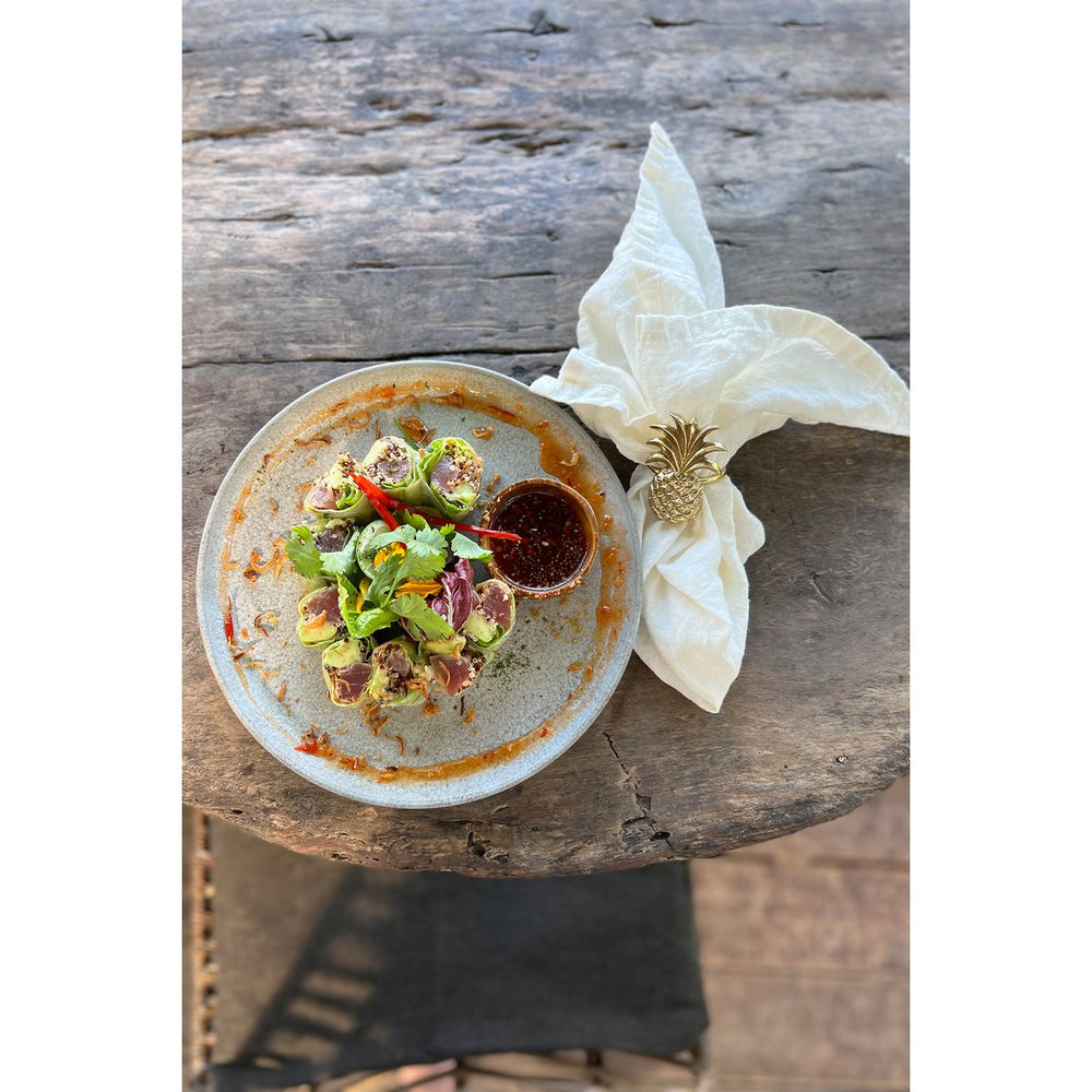 White woven linen napkin