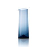 Blue glass water carafe