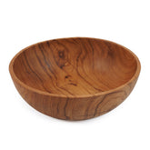 Brown teak root wooden snack bowl