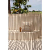 Natural cotton cushion cover with travel-inspired pattern