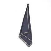 Black natural linen napkin