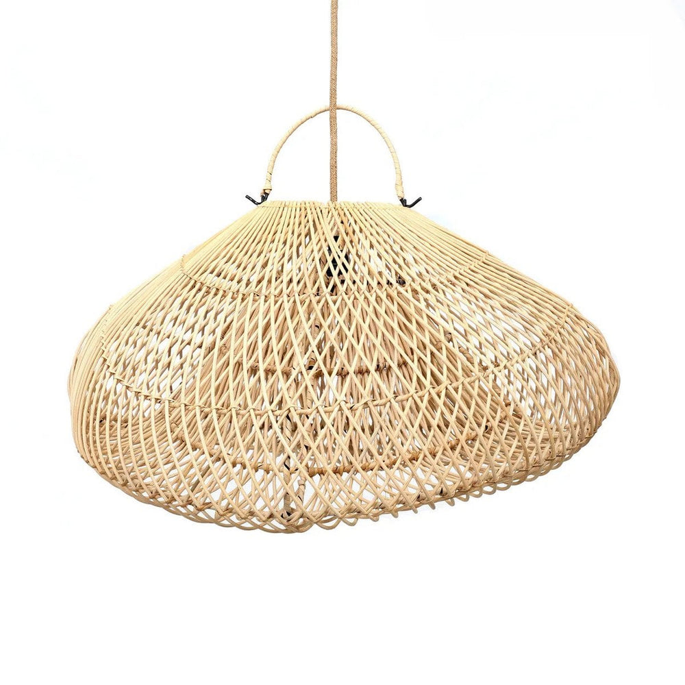 Natural handwoven rattan cloud pendant light shade