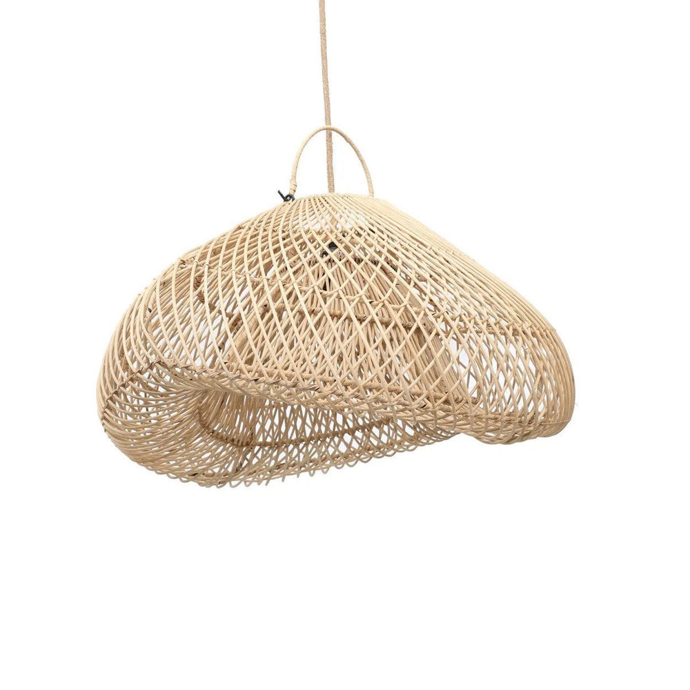 Natural handwoven rattan cloud pendant light shade