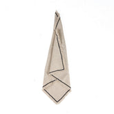 Natural linen napkin with black edge