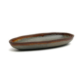 Grey stoneware serving platter