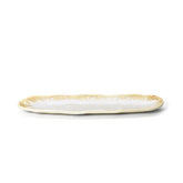 Beige ceramic oval platter