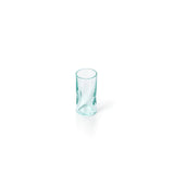 Blue-green recycled glass shot glass