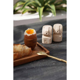 Hand-carved sandstone salt and pepper shakers set
