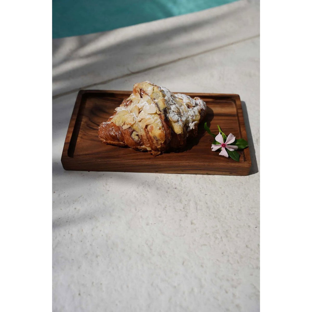 Natural wood serving tray