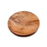 Round teak wood plate