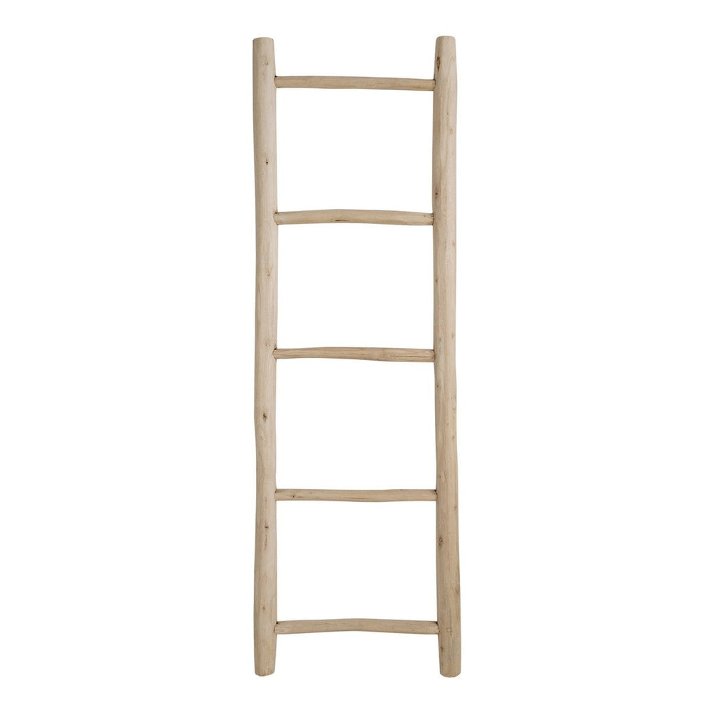 Natural teak wood decorative ladder