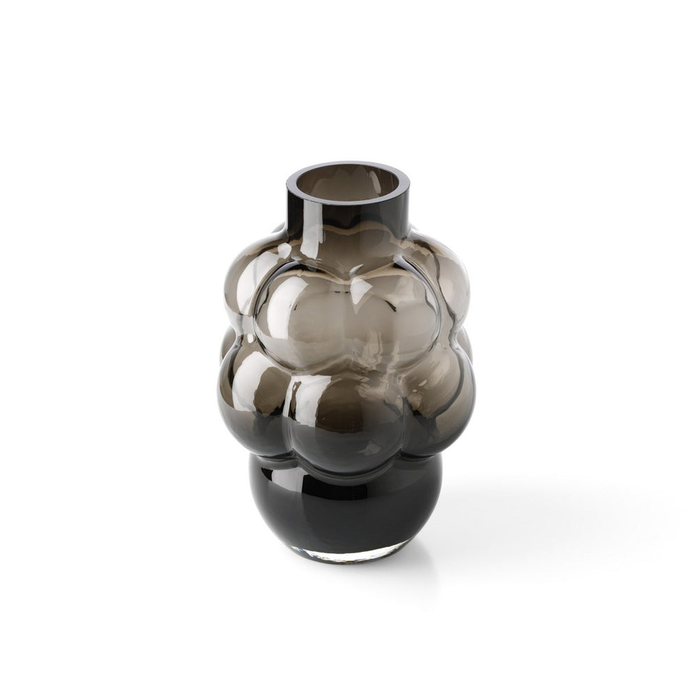 Dark grey recycled glass grape-shaped vase