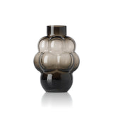 Dark grey recycled glass grape-shaped vase