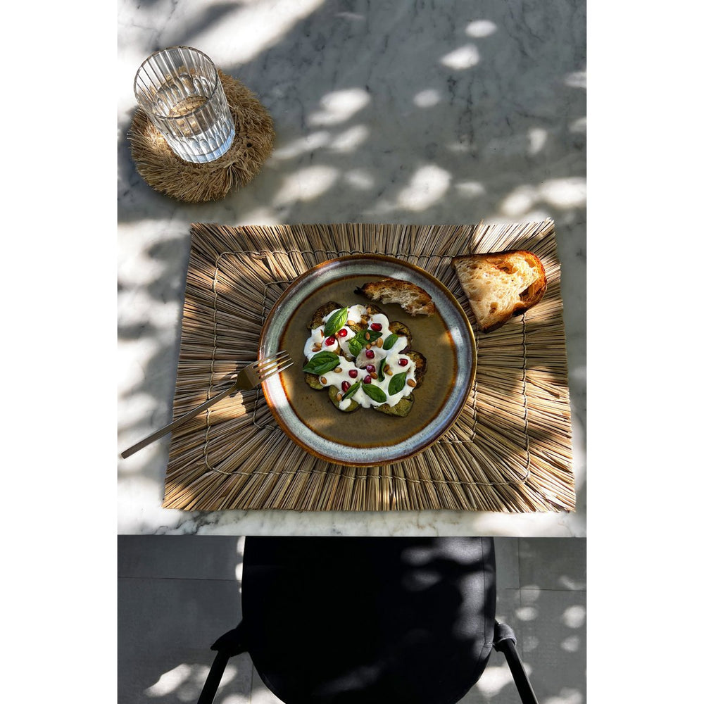 Terracotta stoneware salad plate