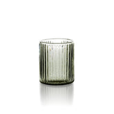 Charcoal ribbed glass tumbler