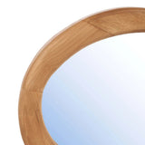 Natural teak wood organic mirror