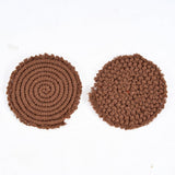 Dark brown woven cotton coaster