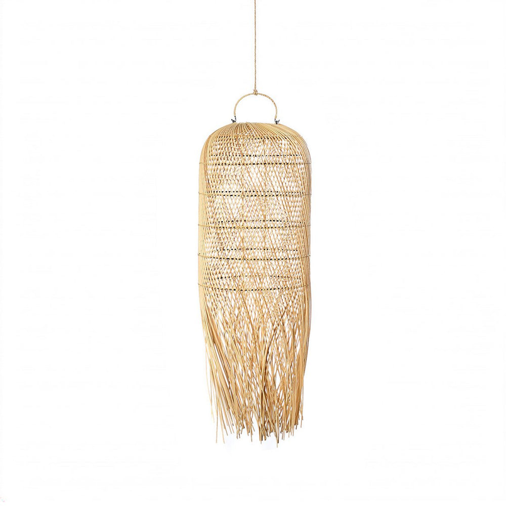 Natural rattan squid pendant lamp