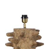 Mud brown papier-mâché table lamp