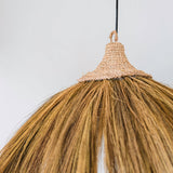 Große Seegras-Lampenschirm mit Fransen - Natürliche Boho-Pendelleuchte Mawana (Ø 53 cm)