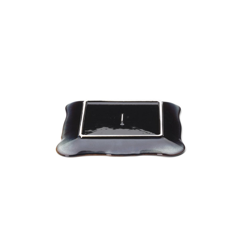Grey ceramic square plate