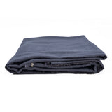 Black linen tablecloth