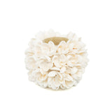 Natural seashell flower candle holder