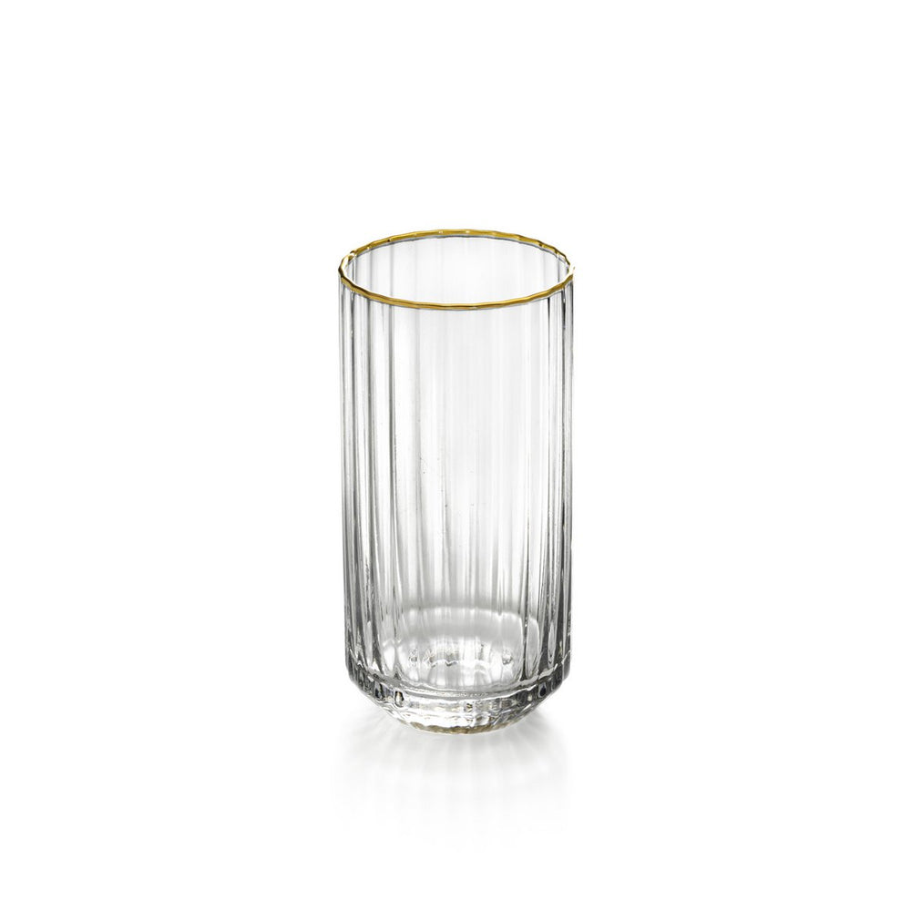 Gold handmade highball drinking glass