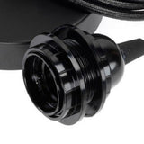 Black cotton ceiling lamp fitting