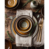 Terracotta stoneware salad plate