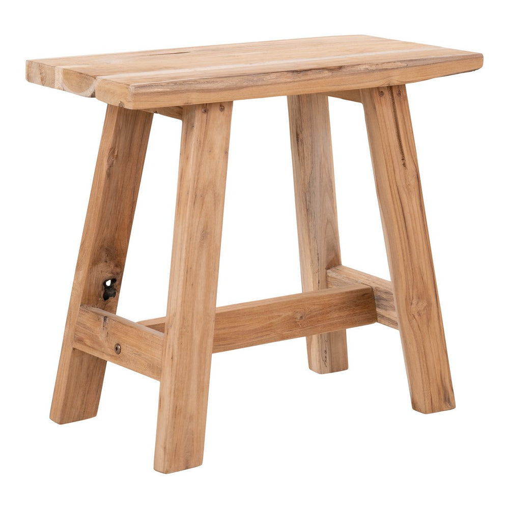Natural recycled teak wood bench