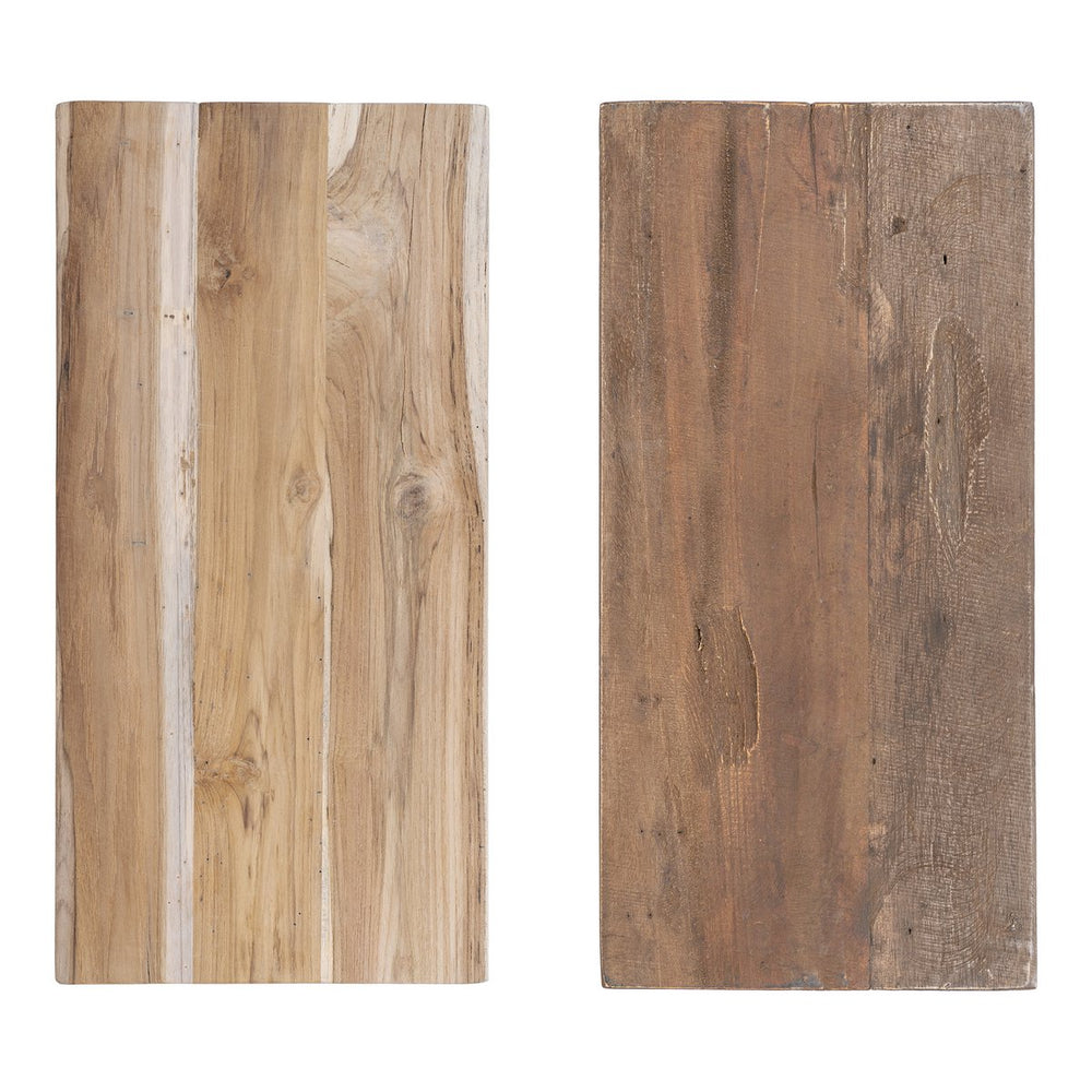 Natural recycled teak wood bench