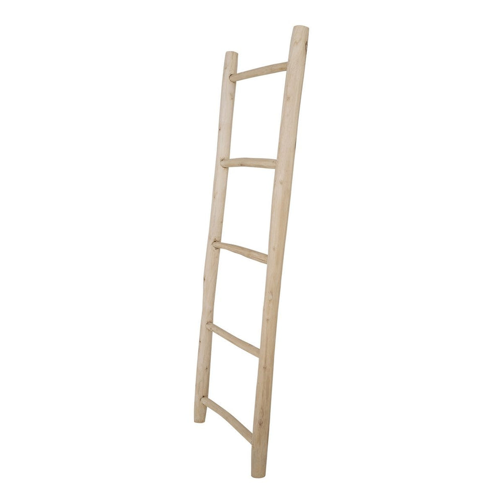 Natural teak wood decorative ladder
